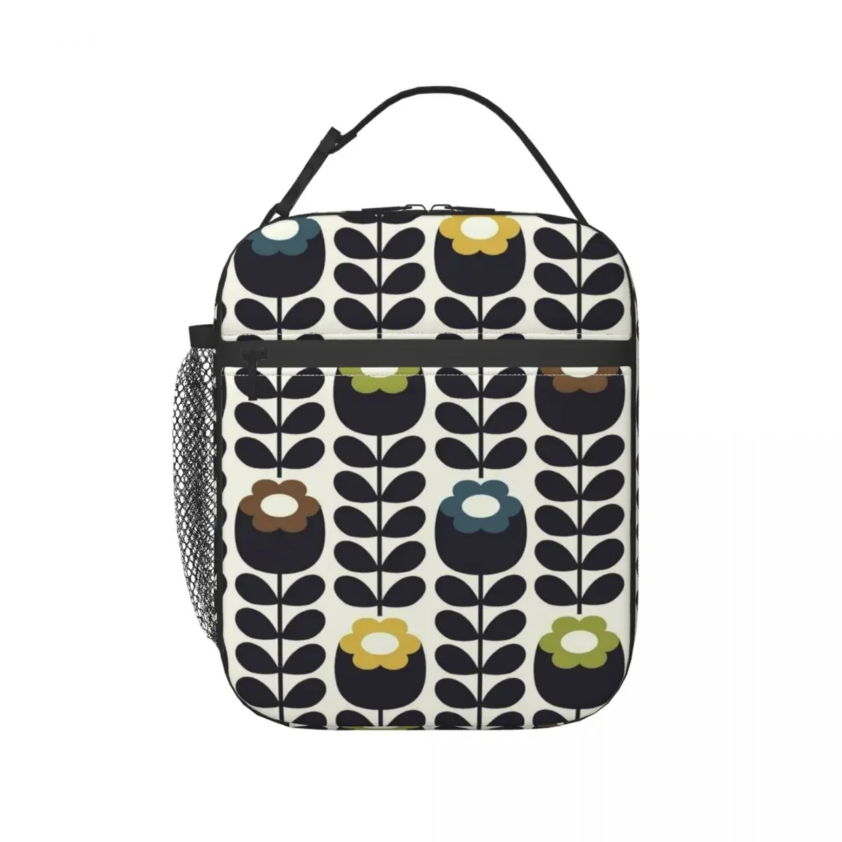 Scandinavian Flowers Orla Kiely Insulated Lunch Bags for Work School Portable Thermal Cooler Bento Box Women Kids