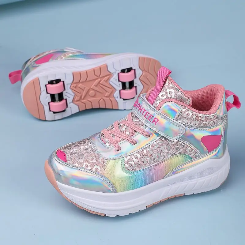 

Boys Girls Roller Skates Sequins Roller Skates Children's Four Inline Sports Shoes Roller Skates Rampage Shoes