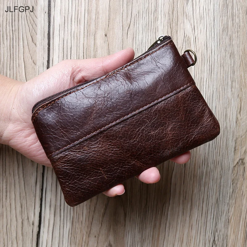 

Vintage Leather Men's Card Holder Top Layer Cowhide Coin Purse Ladies Credit Card Bag Ultra-thin Driver's License Hard ID Card