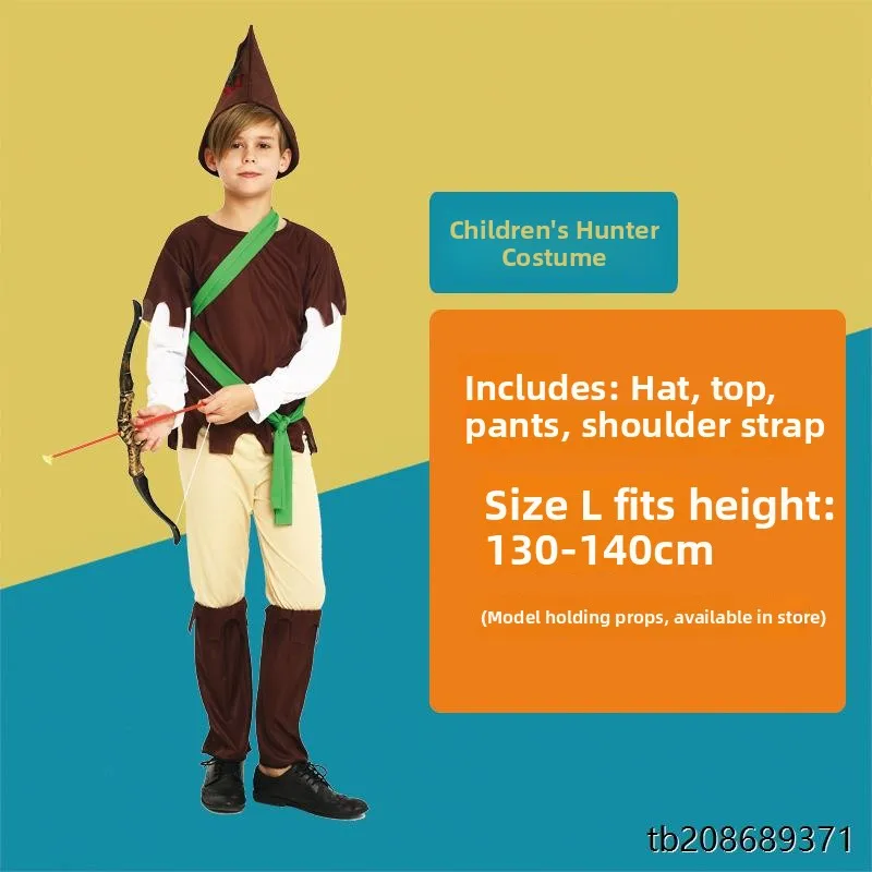 زي روبن هود للأطفال لحفلات الهالوين، زي الرجل الطائر الصغير، زي تنكري للحفلات، بدلة أداء الصياد، أزياء نسائية