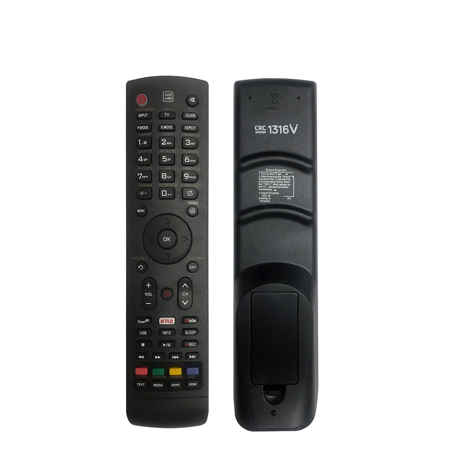 Universal LED TV Remote Control For Mitsonic MITSUN ONIDA VIDEOCON RECONNECT BBK ELENBERG FUNAI GENERAL HYUNDAI IZUMI MYSTERY