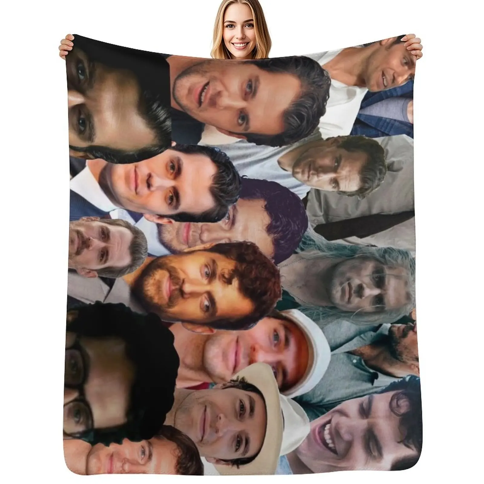

Henry Cavill Photo Collage Throw Blanket bed plaid Camping Sofas Vintage Blankets