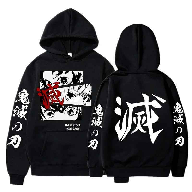 Japanese Anime Demon Slayer Tanjirou Kamado Sweatshirt Nezuko Rengoku Korean Style Hoodies Kimetsu No Yaiba Cartoon Streetwear