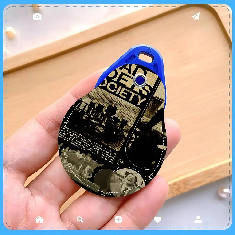 Dead Poets Society Movie Cute Waterdrop Acc Control Card Holder Induction Bus Elevator Protective Cover Student PU Material