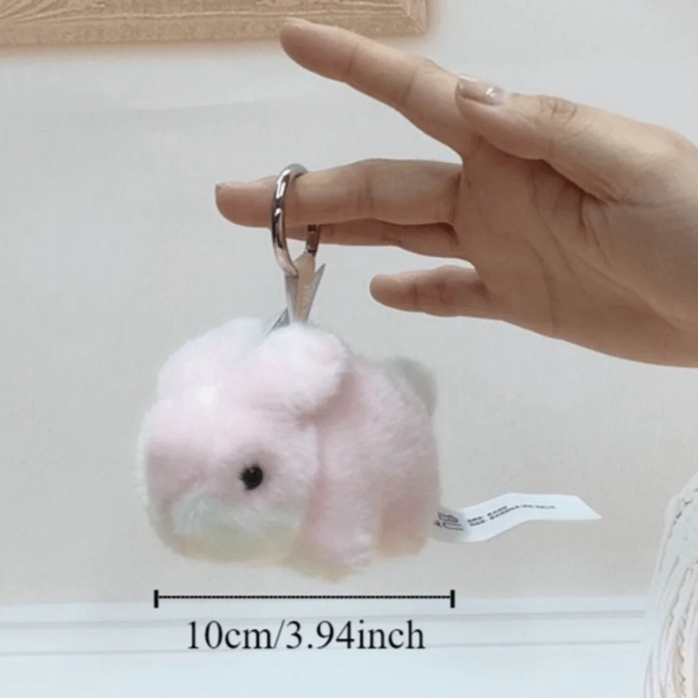 Bag Charm Simulation Rabbit Keychain Soft Cartoon Rabbit Pendants Kawaii Cute Rabbit Pendant Hanging Ornaments
