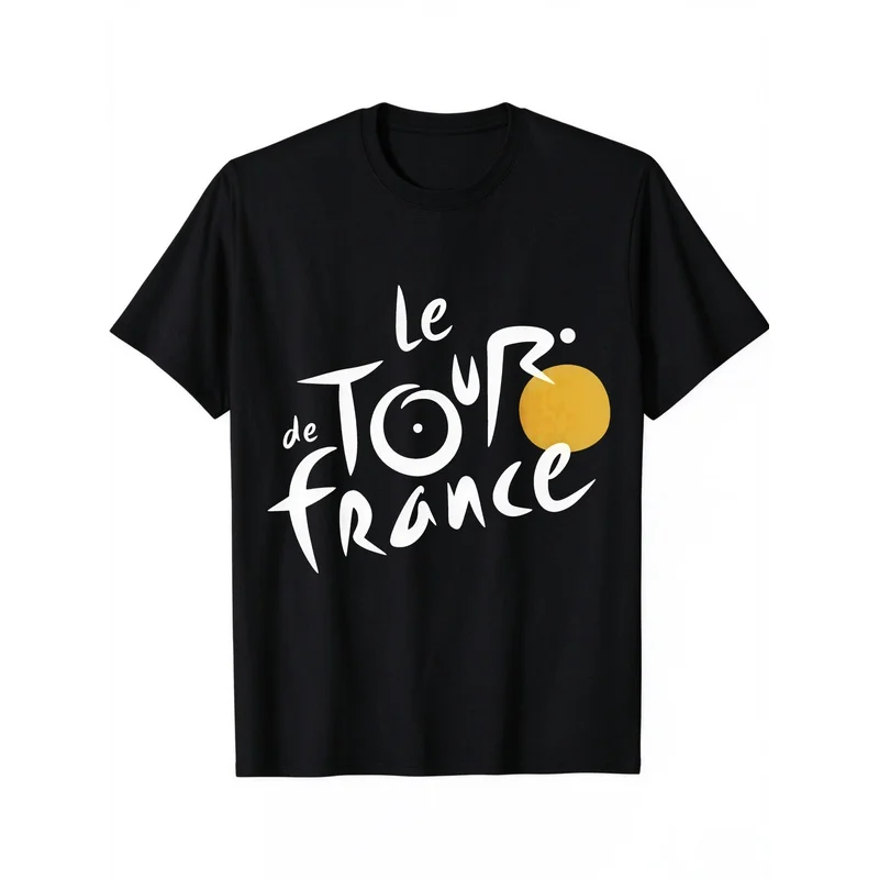 Men's Le Tour De France Graphic T-Shirt Fashion Printed Summer Casual Short-Sleeve Top for Everyday Wear