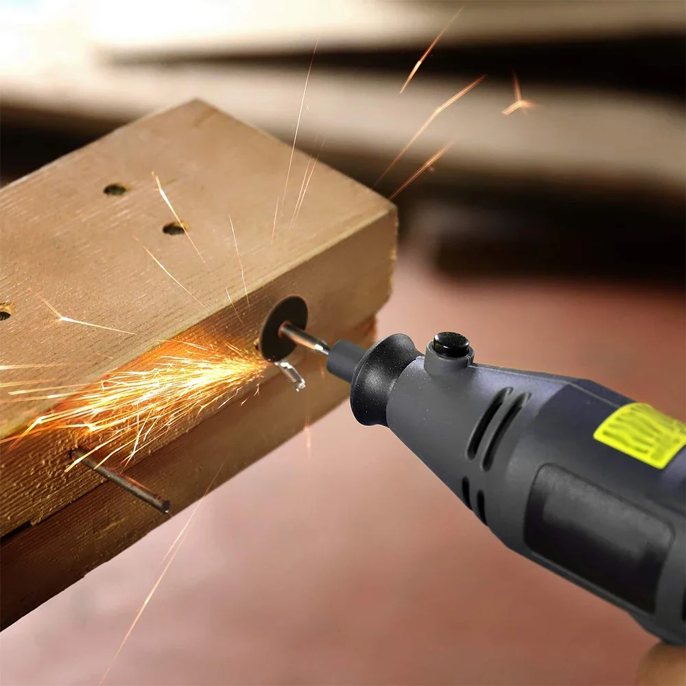 50 szt. Tarcz tnących z włókna szklanego 32mm + 4 szt. trzpieni obrotowych do akcesoriów Dremel, narzędzie obrotowe do cięcia metalu, brzeszczot. — zdjęcie 3