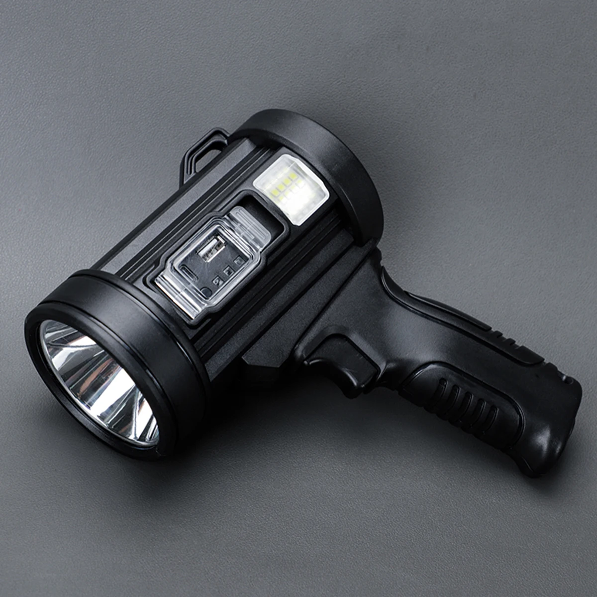 Taktischer Handheld-Suchscheinwerfer, Outdoor-Camping, Abenteuer, Überlebensausrüstung, Schnellzug-Taschenlampe, Notfall mit Solar-Ladegerät