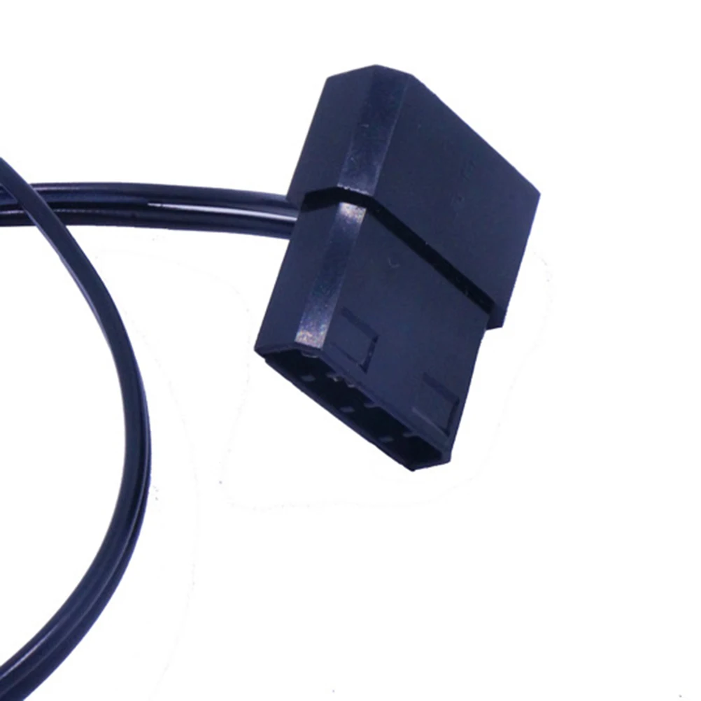 

1pc Computer Led Power Cable Controller For Pc Light Chassis 4P Single 5521 Supply Cable Black Small Size Easy Carry Electrical