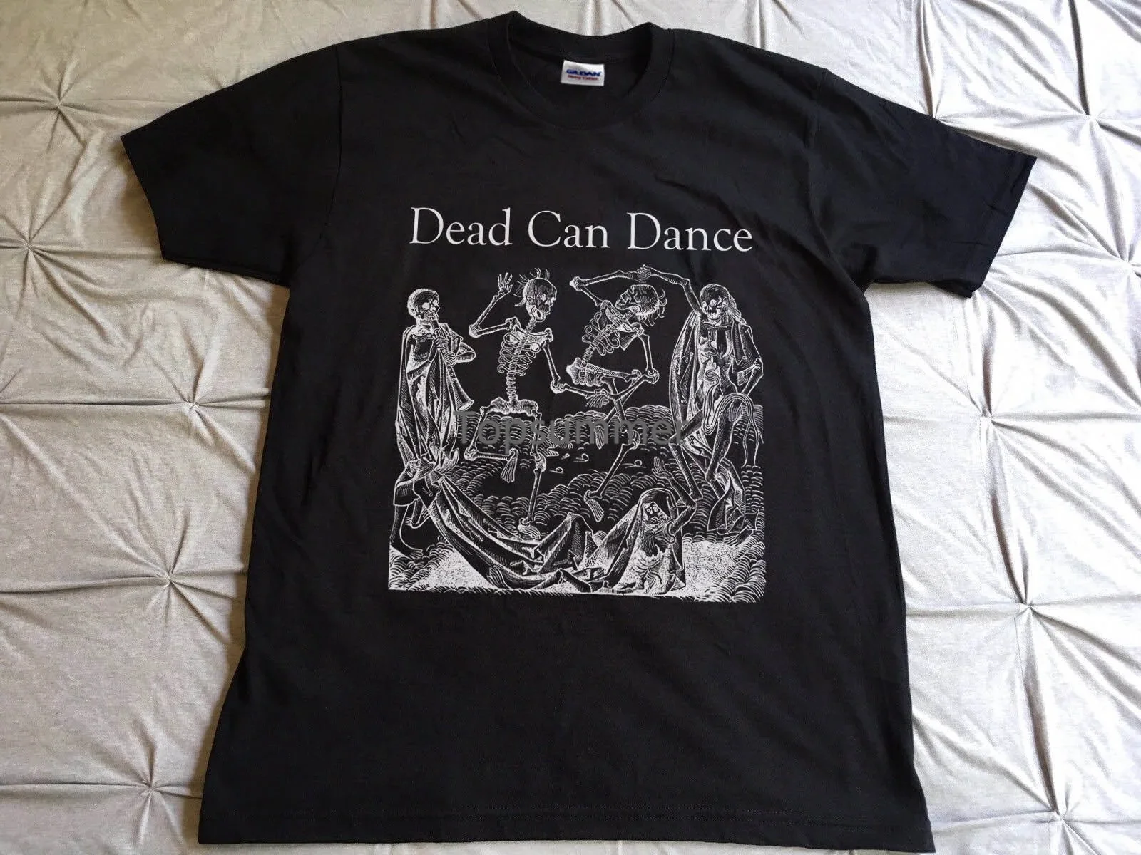 Camiseta Vintage de Dead Can Dance Skeletons para hombre, camisa gótica Bauhaus Punk, Reimpresión