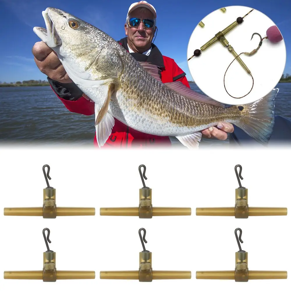 Outdoor Wirbel Angelhaken Anti Tangle Sleeves Karpfenangeln Zubehör Kit Seitenbiegungen mit Wirbel Link Hubschrauber