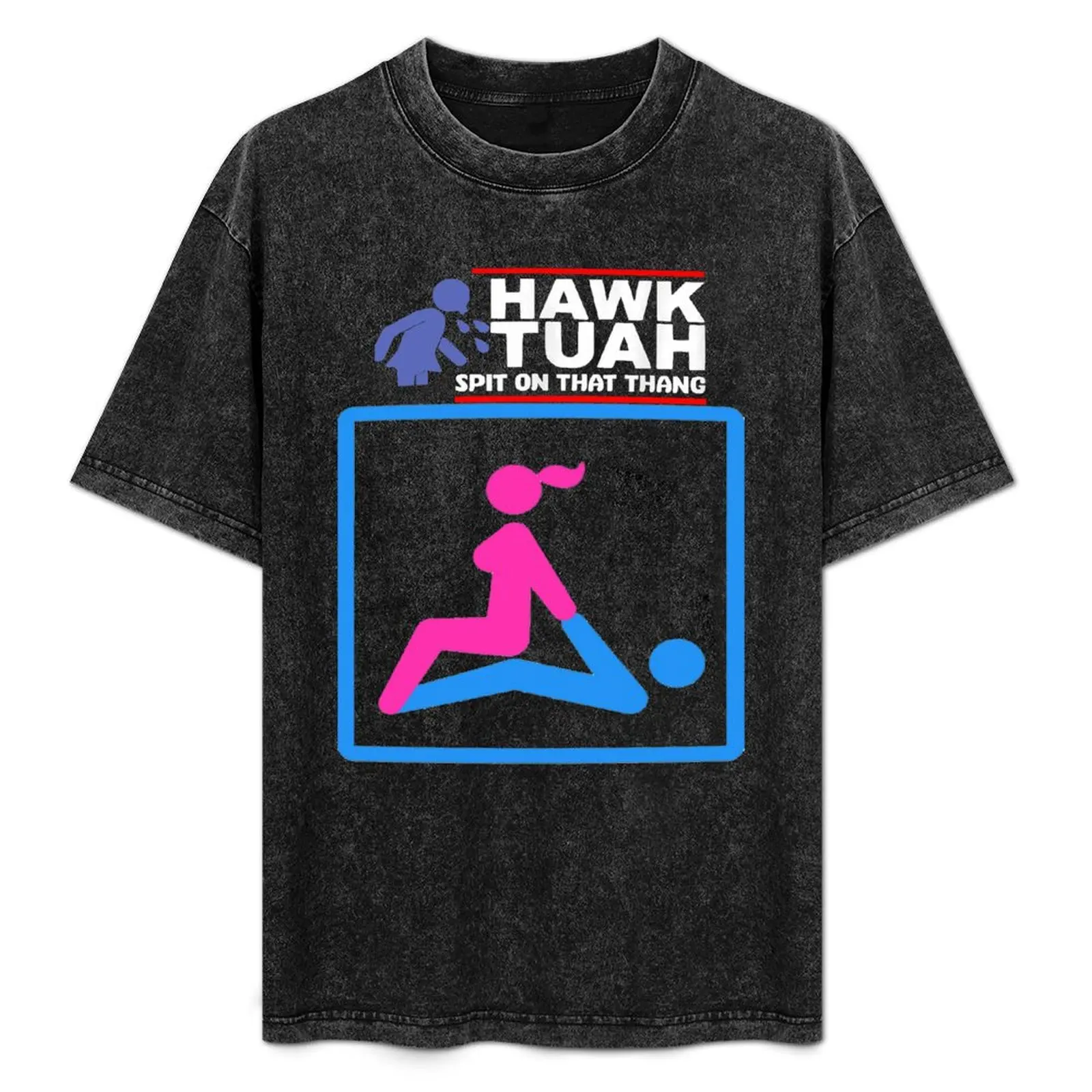 

Hawk Tuah-Mare's Position (kama Sutra) Retro T Shirt Y2K Style Tops Men Summer Custom T Shirt Casual Loose Outfit Washed Tshirt