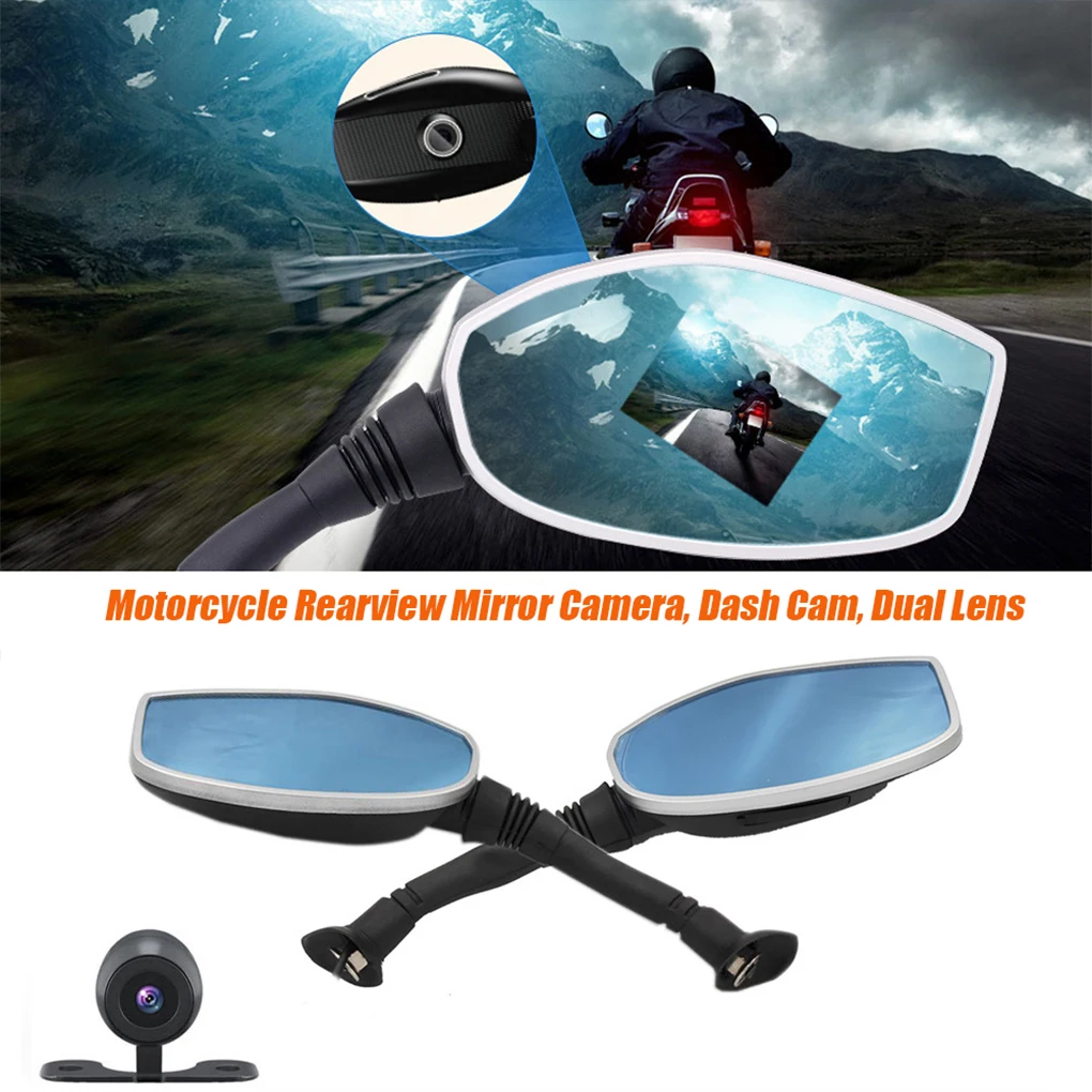 

Motorcycle Driving Video Recorder Dash Cam Waterproof 2.7 Inch Front Rear View Dual Camera HD 1080P WiFi EIS AntiShake Camcorder