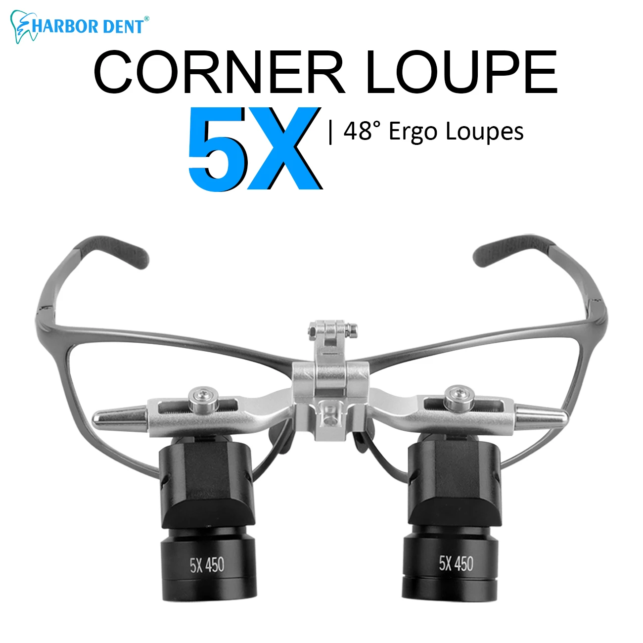 

5 стоматологических 48 ° Ergo Loupes Zoom Лупы Регулируемое рабочее расстояние Хирургические увеличительные очки Стоматологические увеличительные инструменты