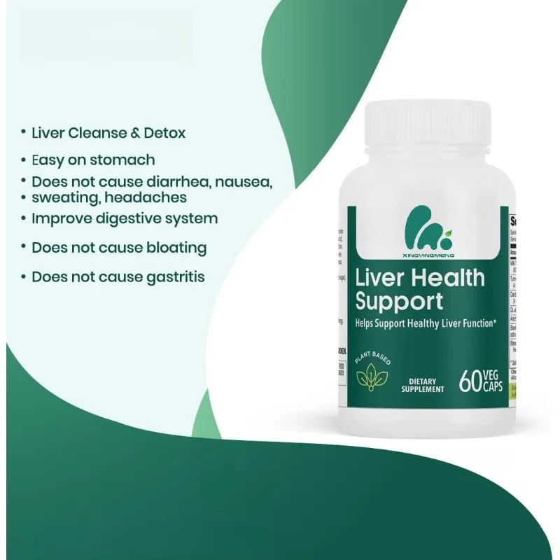 60 Capsules Of Liver Support Containing Milk Thistle And Turmeric Help Improve Liver Function And Digestive System