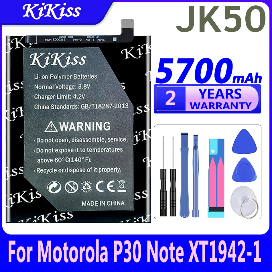 Battery JK 50 5700mah For Motorola MOTO G7 Power XT1955 XT1942-1 Z3 XT1941P30 P30 Note JK50 + TOOLS