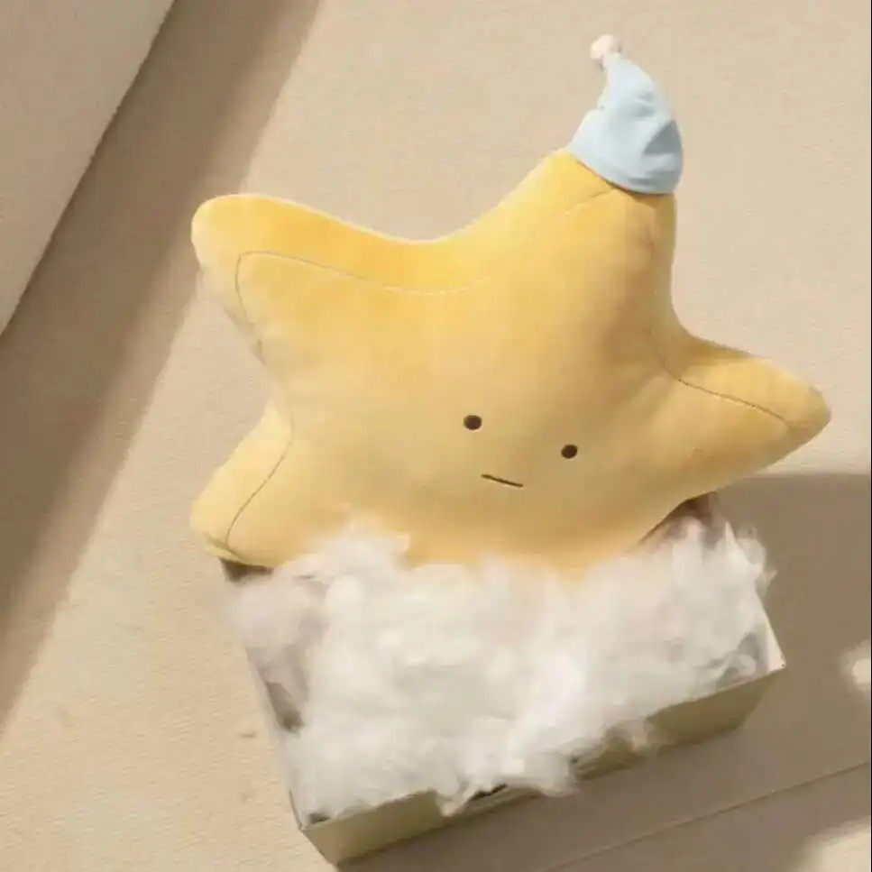 48CM Cartoon Anime Cute Star Peluche Bambola Cuscino per I Bambini Leniscono e Dormire con Pentagramma Giocattoli Regali di Festival Bambola Fatta a Mano