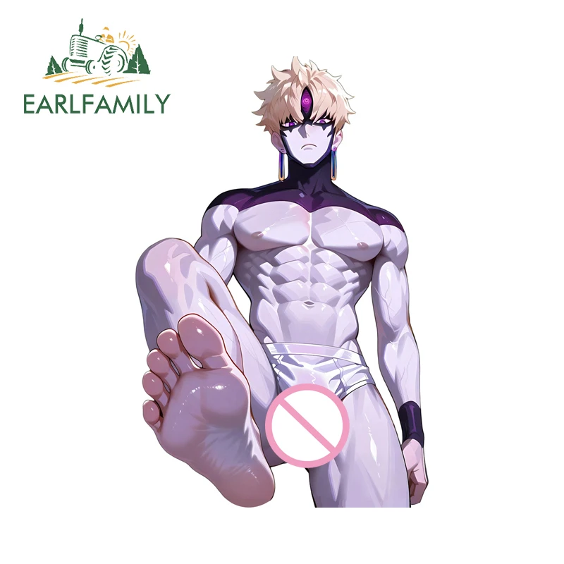 

EARLFAMILY Cool Enjōji Jin Car Accessories Handsome Muscular Demon Stickers Windshield Motorcycle Decal Trunk Windows Decor