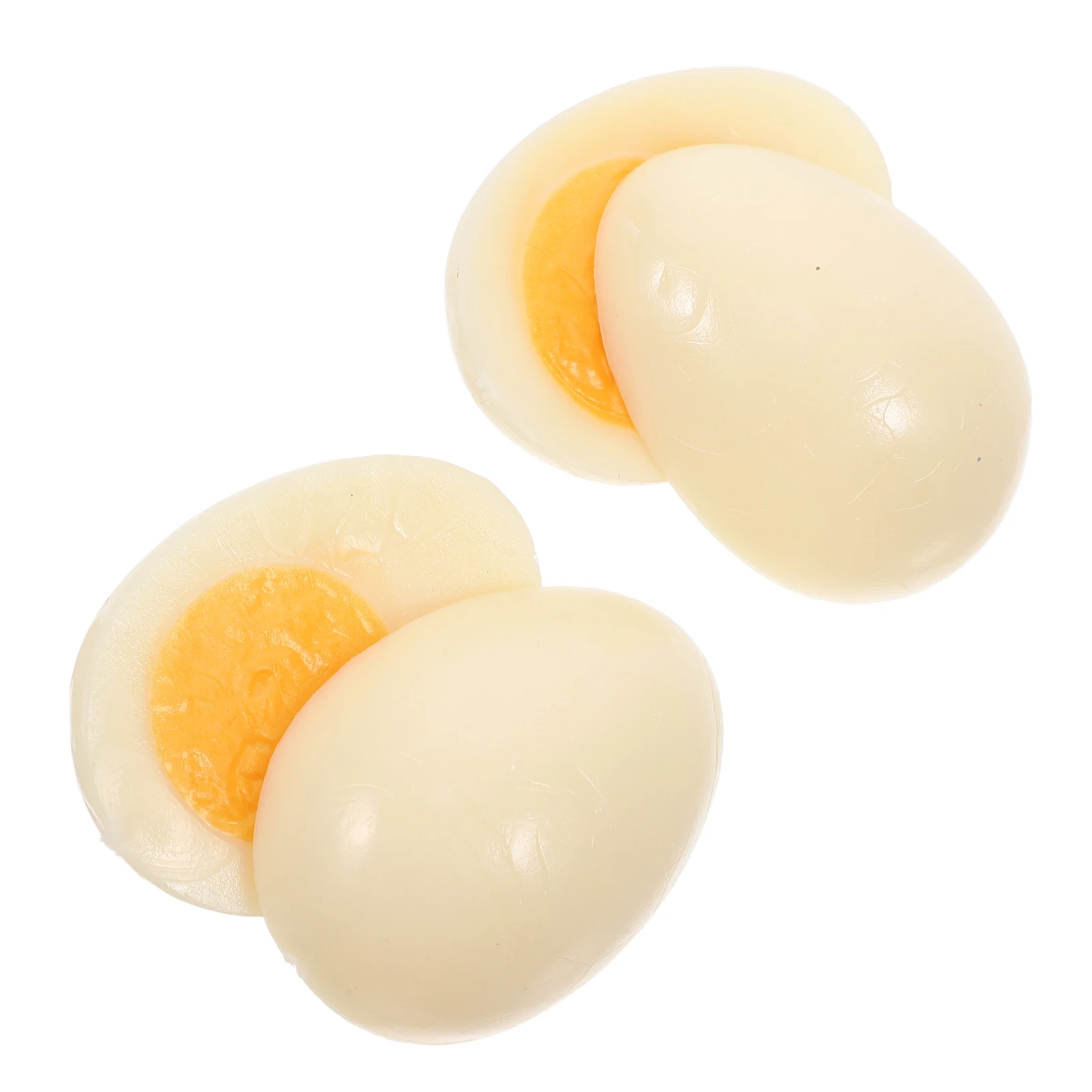 4 Pcs Imitation Eggs Artificial Boiled Models Food Prop Props for Kitchen No Buckle Photography