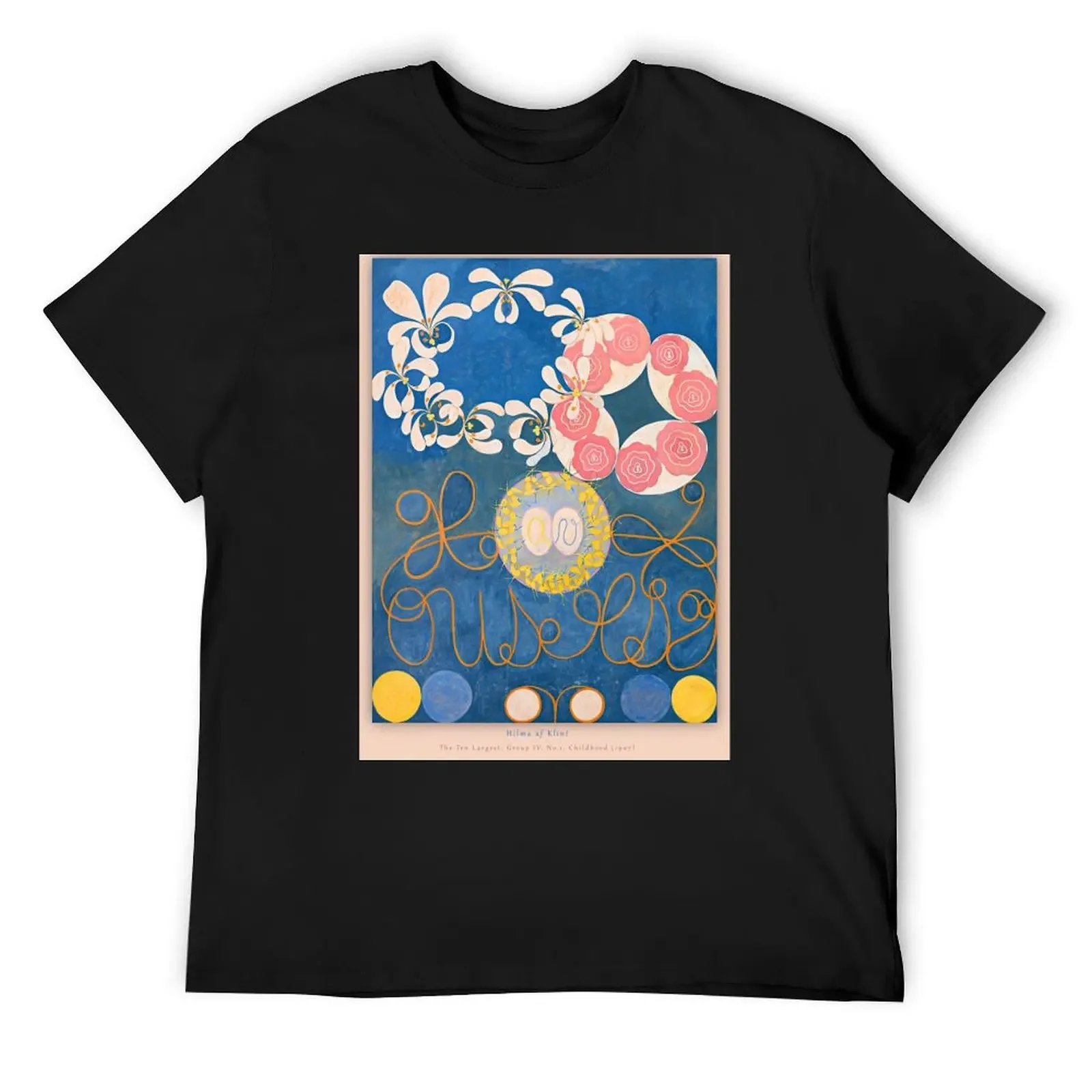 

High Res Hilma af Klint Childhood No.1 1907 T-Shirt korean fashion anime clothes for a boy kawaii clothes men tshirt