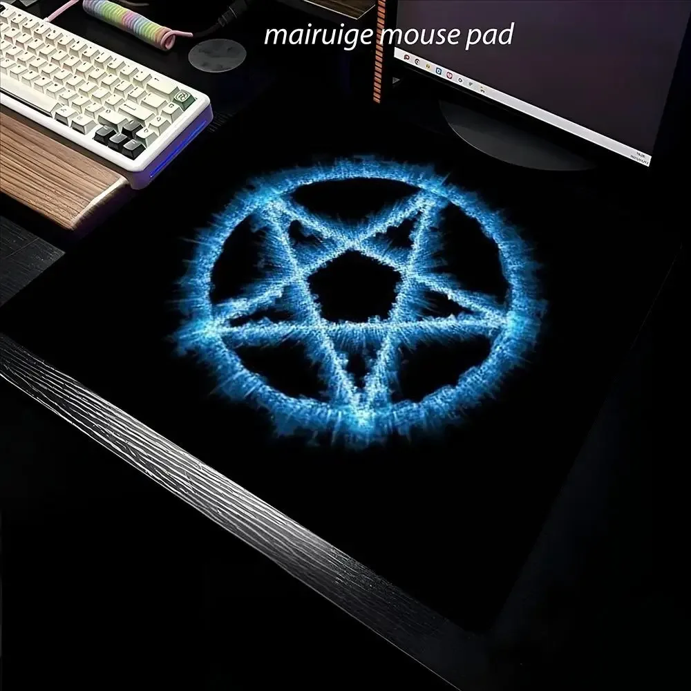 Glowing Pentagram Mouse Pad Small Square Computer Office Game Table Mats Rubber Anti-slip Mousepads Small Decor Desk Pads Mause