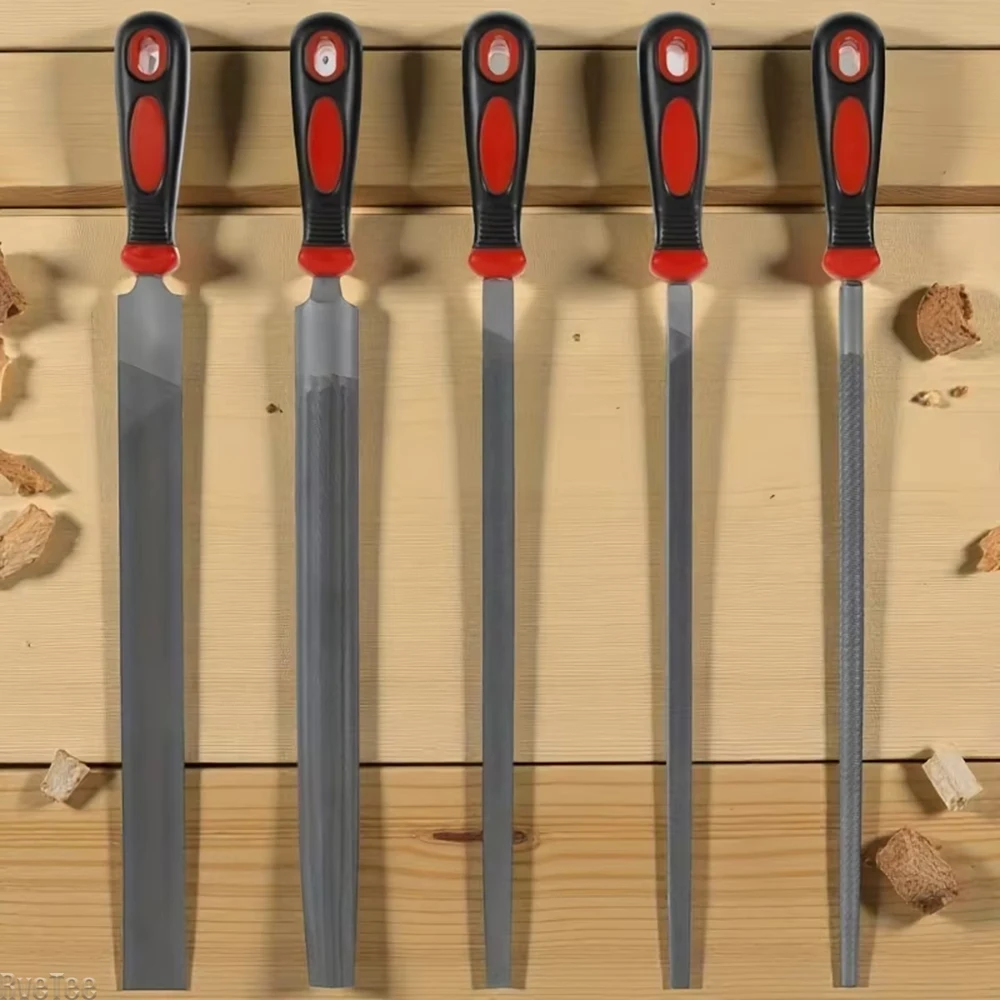 

Набор премиальных напильников из высокоуглеродистой стали с эргономичными нескользящими ручками для точной обработки дерева, пластика и моделей.