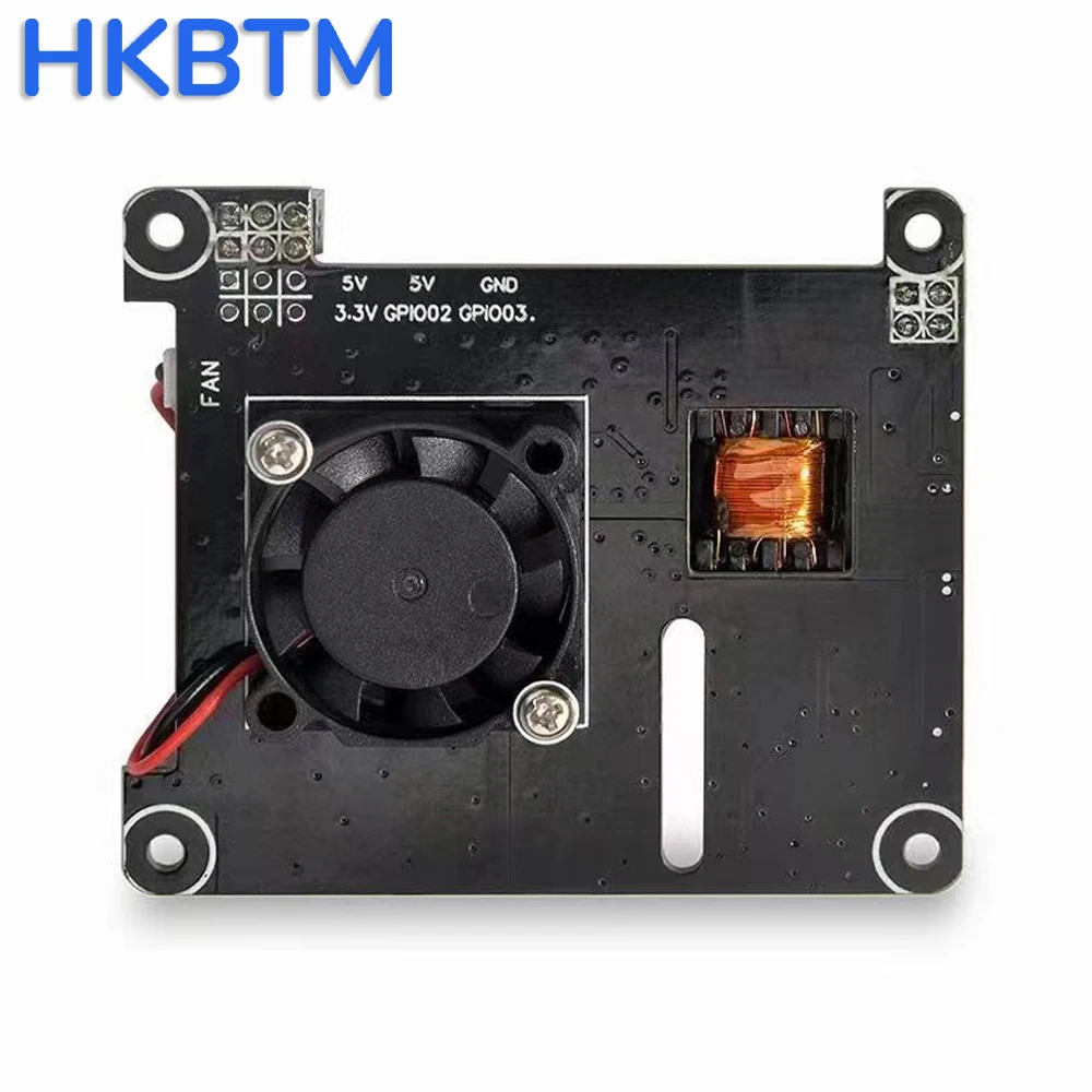 HKBTM POE HAT for Raspberry Pi , IEEE802.3af Standard Compliant, 5V 2.4A Output and 25x25mm Cooling Fan for Raspberry Pi 3B+/4B