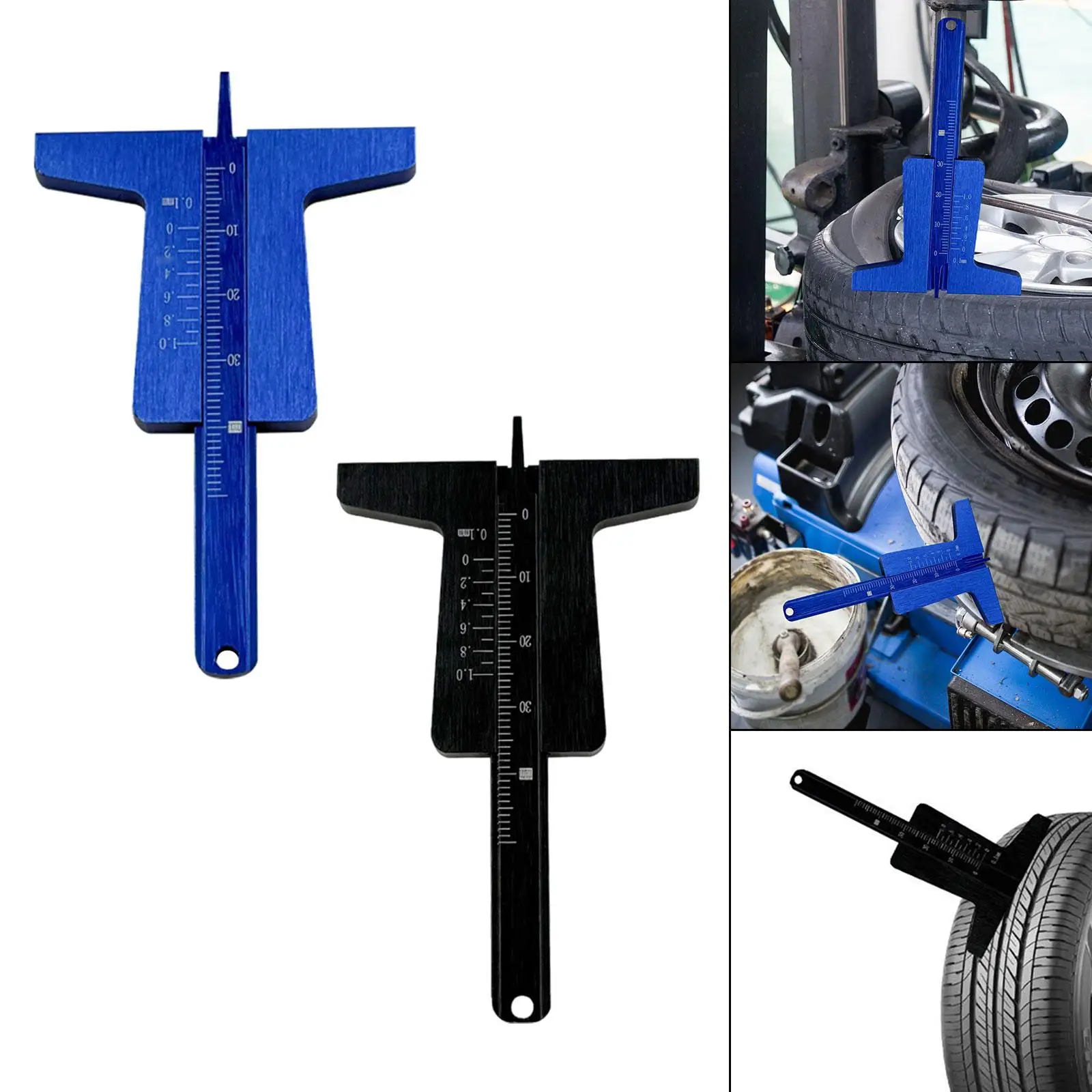 

Измеритель глубины протектора шин из алюминиевого сплава, инструмент для измерения автомобильных шин для грузовиков, внедорожников, автосервис и обслуживание