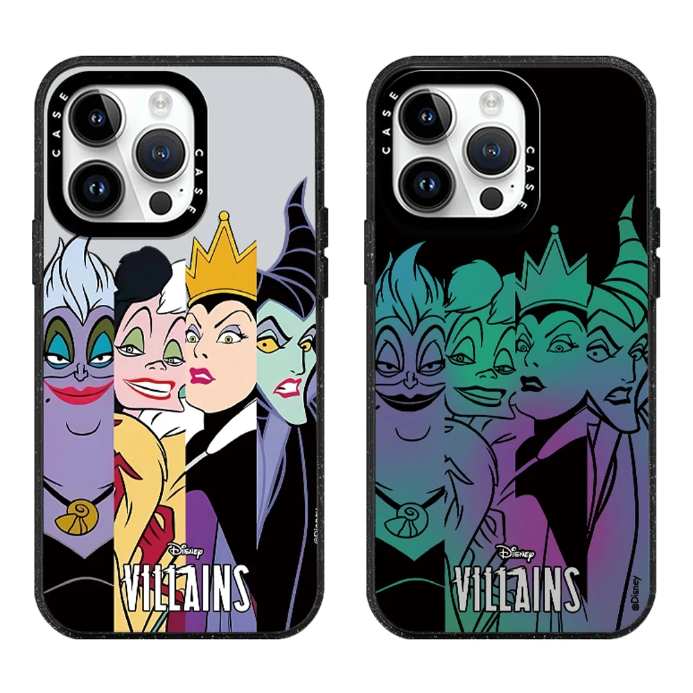 Disney Villain Evil Queen Maleficent Cruella Black Dragon Acrylic Phone Case With MagSafe For iPhone 16 1514 13 1211Pro Max Plus