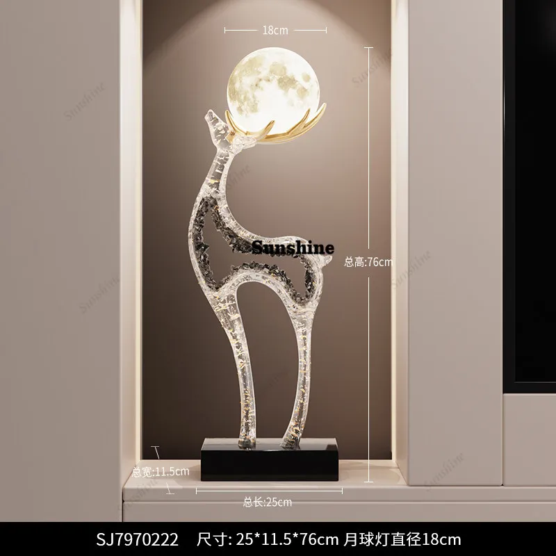 Entrance ornament light luxury high-end lucky deer entry vertical niche decoration handicrafts
