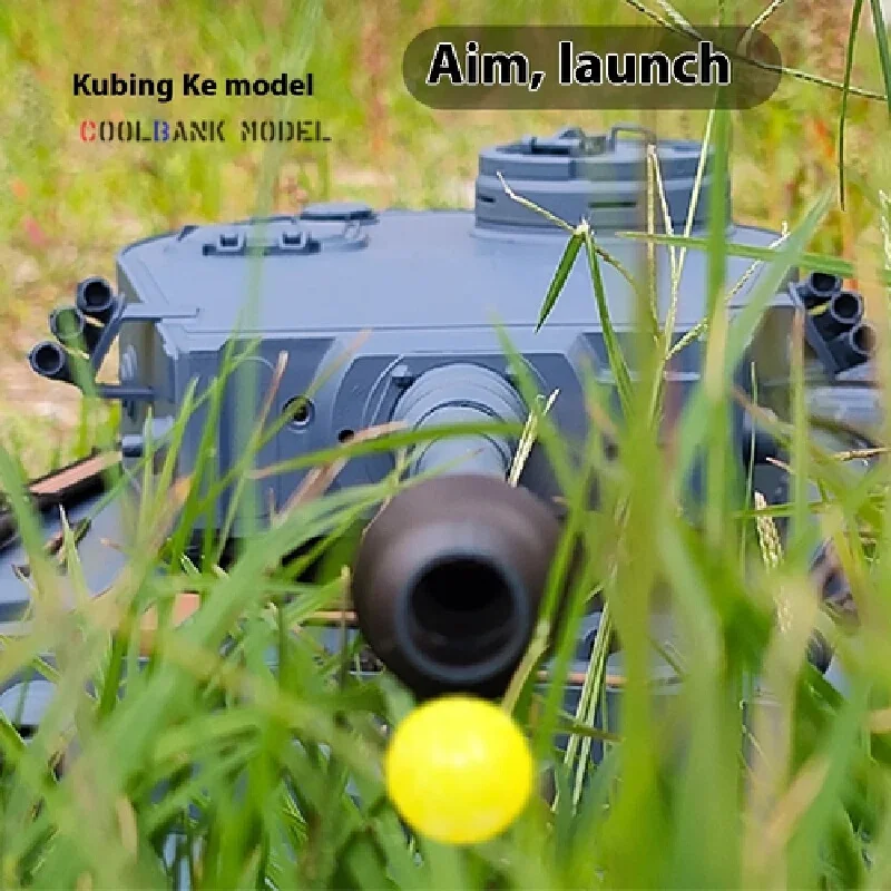 Kubing Ke Heng simulación proporcional larga Control remoto camuflaje alemán tigre pesado militar infrarrojo tanque de combate modelo