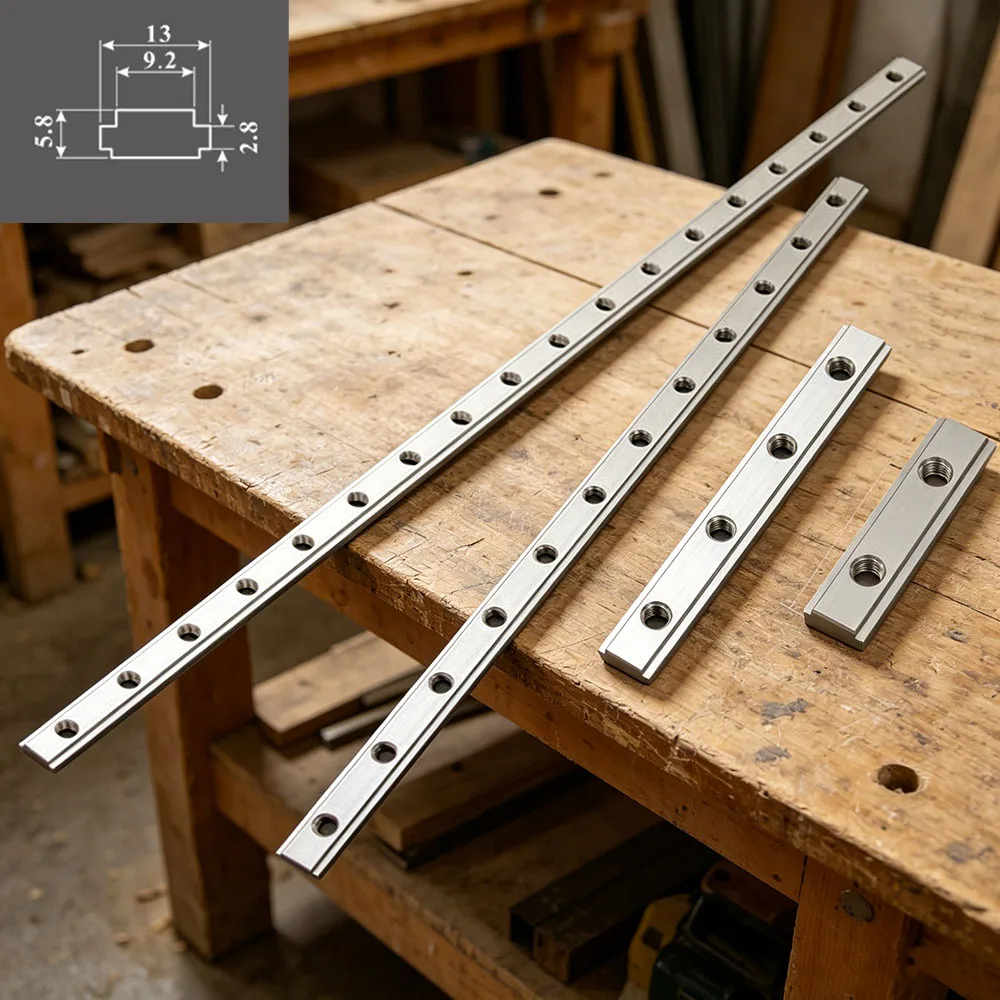 1Pc 19 T-Slot Miter Track Jig Aluminum Alloy Miter T-Track Slider T Track Slot for Miter Track Fixture Slot Woodworking Tool