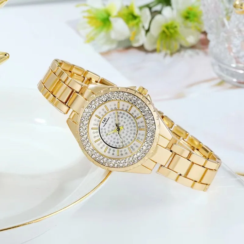 Women's Quartz Watch Popular Fashion Diamond Studded Starry Sky Ladies Wristwatch Casual Female Watches Daily Wear Girl Gifts