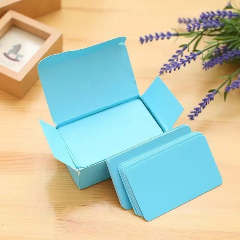 100pcs/box Kraft Paper Card Blank Business Message Thank You Card Writing Card Label Bookmark Learning