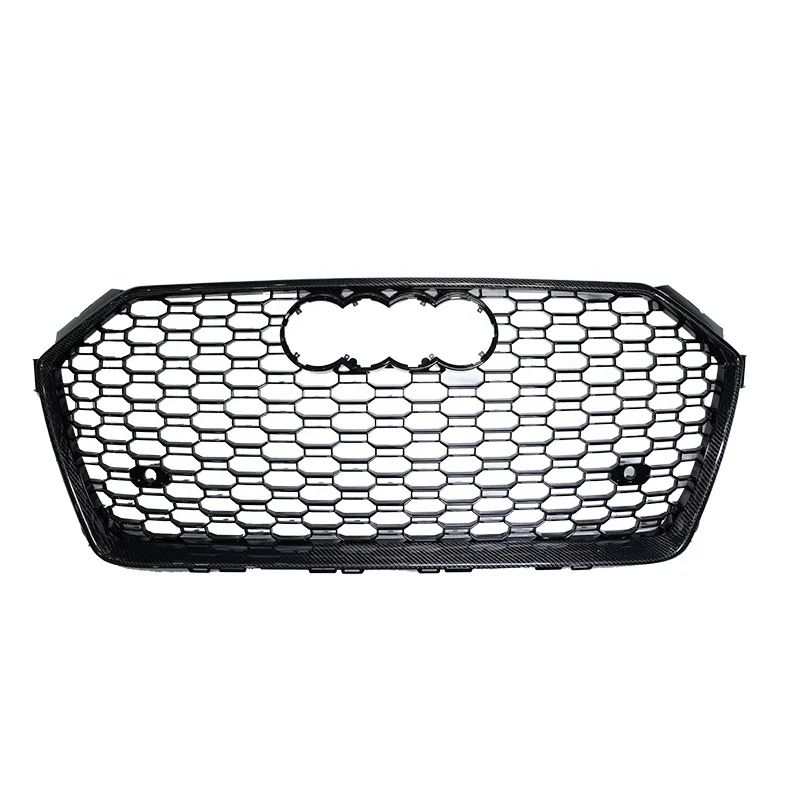 

Real carbon fiber frame Grill RS4 style car grill for Audi A4 S4 B9 honeycomb front grill for Audi A4 S4 B9 facelift 2017-2019