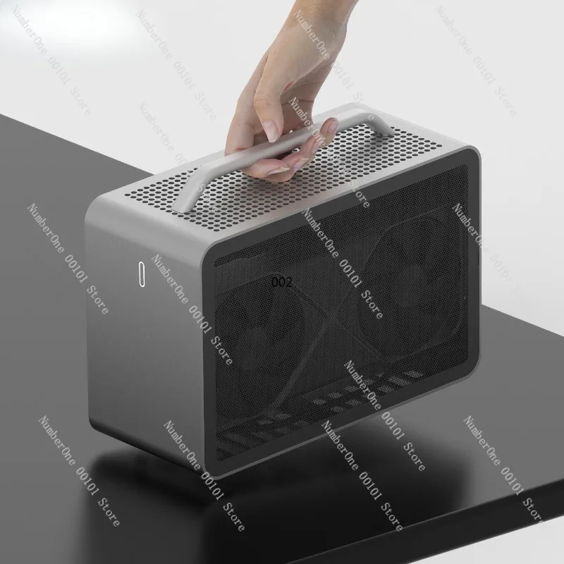 COOJ SF3 chassis ITX portable handheld aluminum alloy CNC desktop A4 structure SFF desktop mesh air-cooled