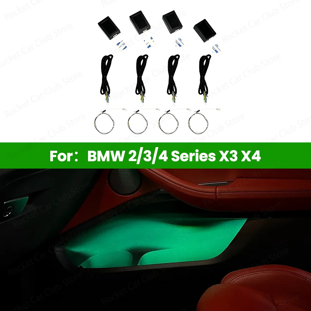 For For BMW G20 G22 G42 G01 G02 X3 X4 Car Plug And Play Easy To Install LED Original 11 Color Ambient Light Storage Box Light