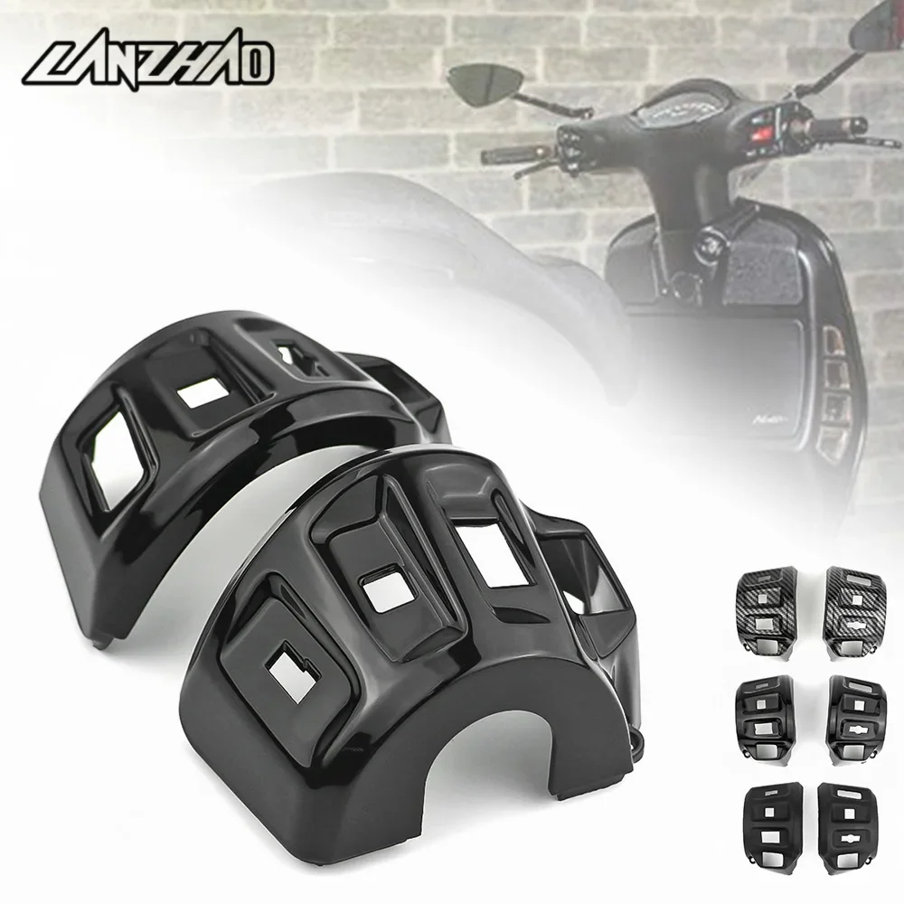 For Vespa GTS 300 2023 Horn On-Off Switch Housing Unit ABS Cover Gloss / Matte Black Carbon Fairing Accessories