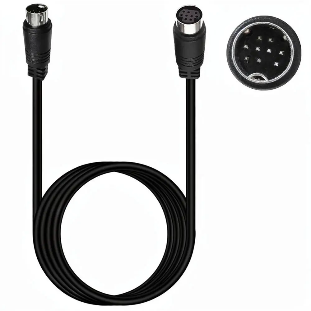 Extended 9 Pin Mini DIN Audio Video Cable Male To Female Right Angle Lead For Seamless Digital Device Integration