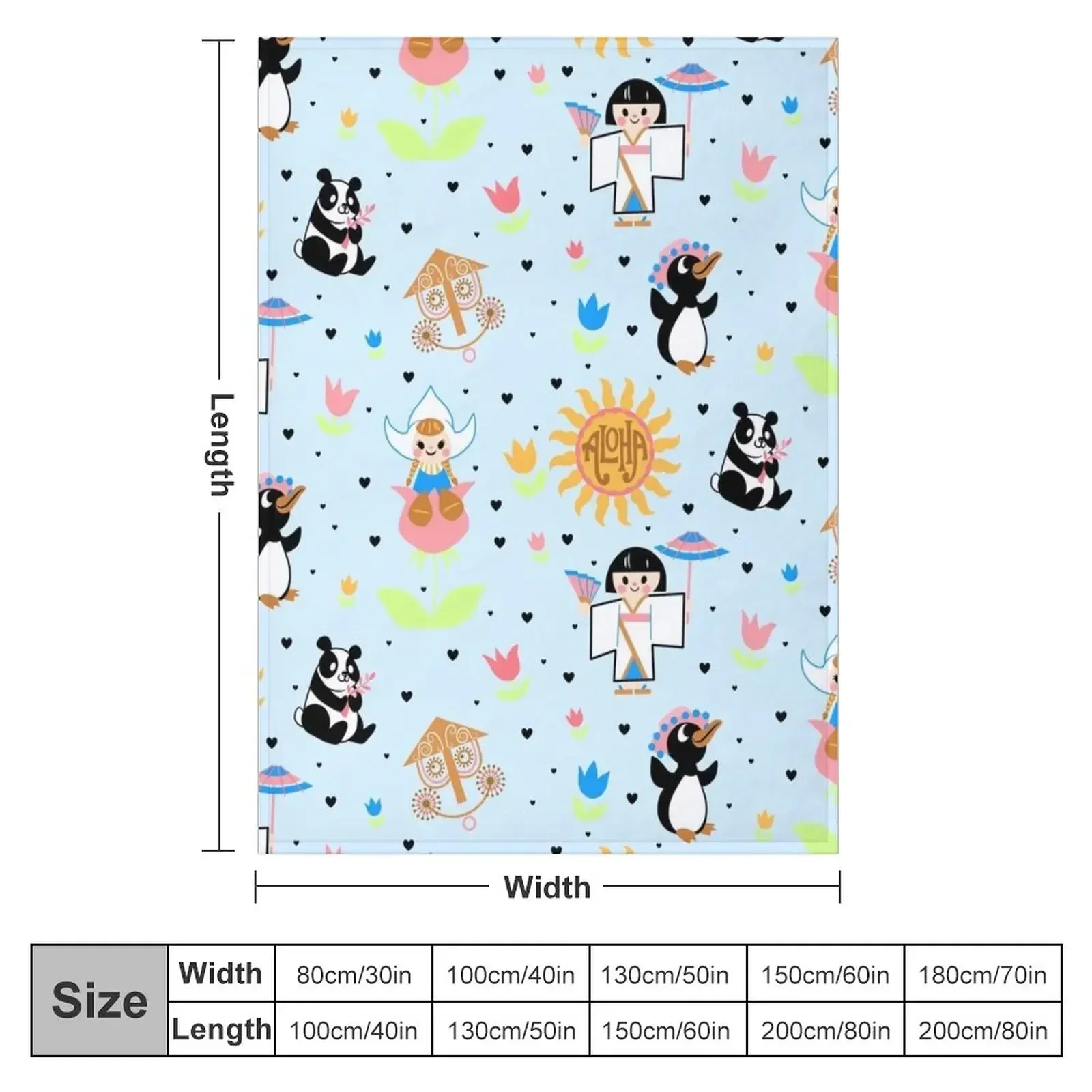 It's a small world (mimic design) Throw Blanket Bed covers bed plaid Decorative Sofas For Baby Blankets