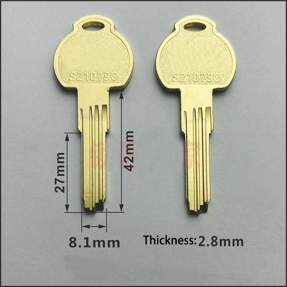 S21079C Multi-slot Computer Special-shaped Drilling Key Blank For German ABBS key Professional Locksmith Tool