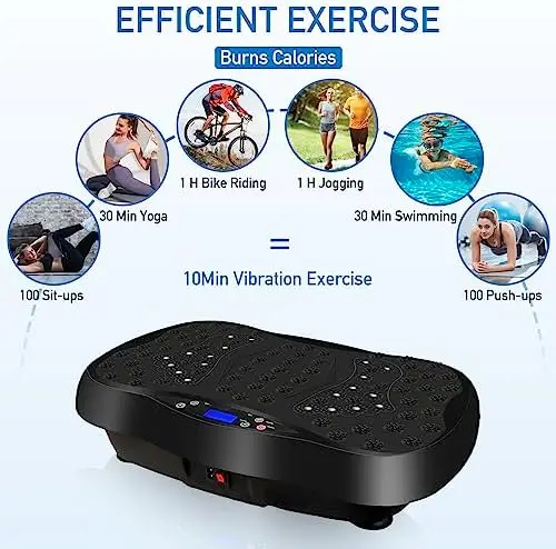 Vibration Plate Exercise Machine with Remote Control, Vibration Platform, Whole Body Workout Machine, Fitness Machine, Foots Mas