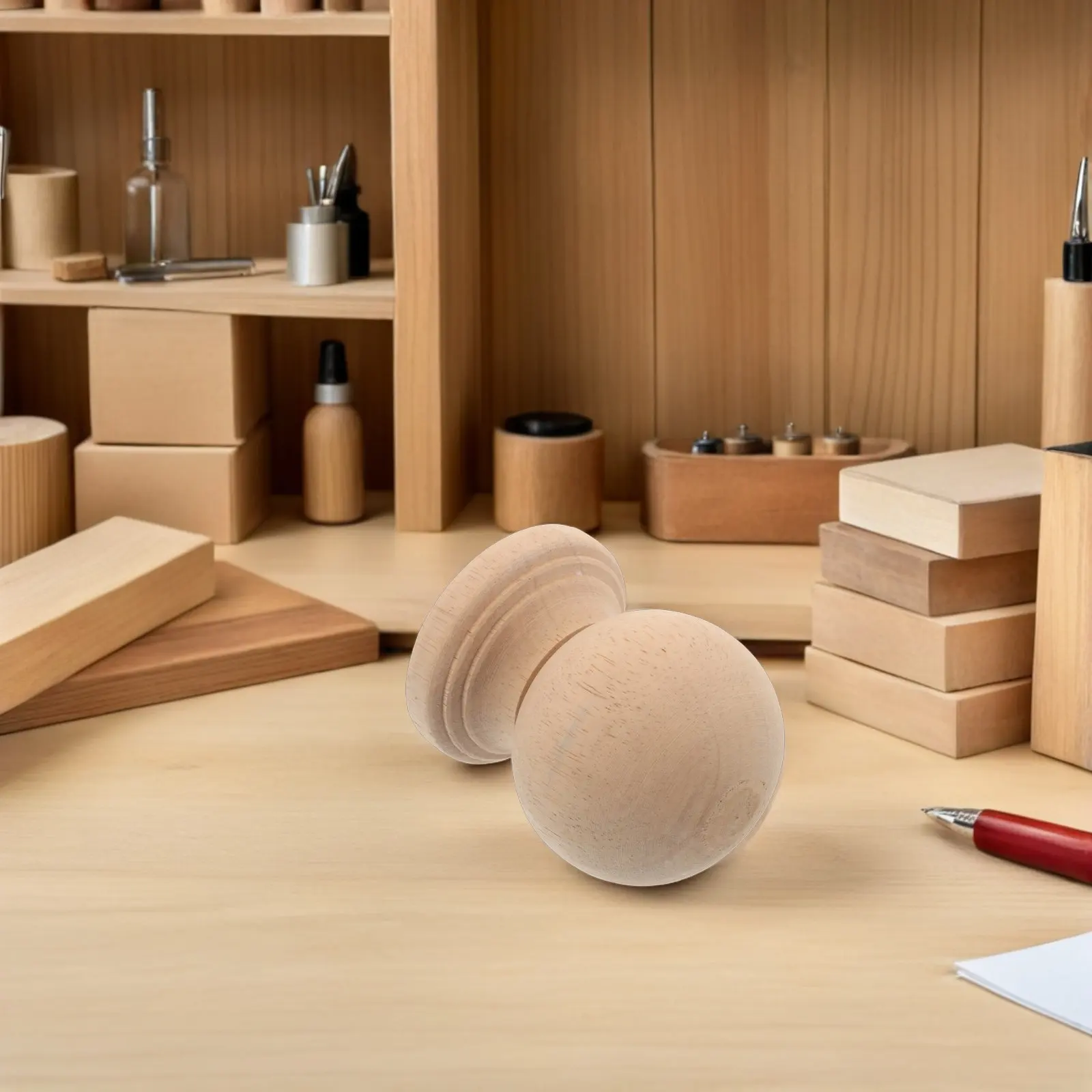 Remate de poste de madera maciza sin pintar, estilo rústico vintage, para poste de cama, decoración de barandillas de escalera sin terminar, para proyectos de bricolaje y mobiliario