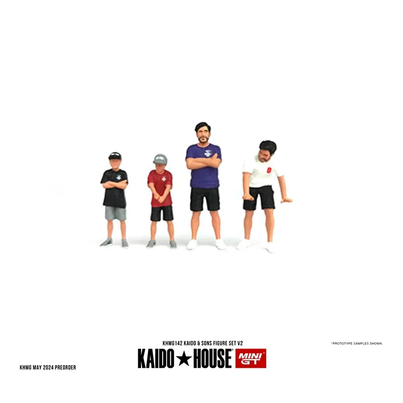 

Kaido House + MINIGT 1:64 Фигурка из смолы, коллекция 4 шт. в упаковке для дисплея модели автомобиля # ХМГ142