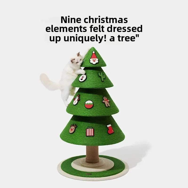 Pine tree cat climbing frame Christmas tree cat nest integrated  toy climbing column scratching board