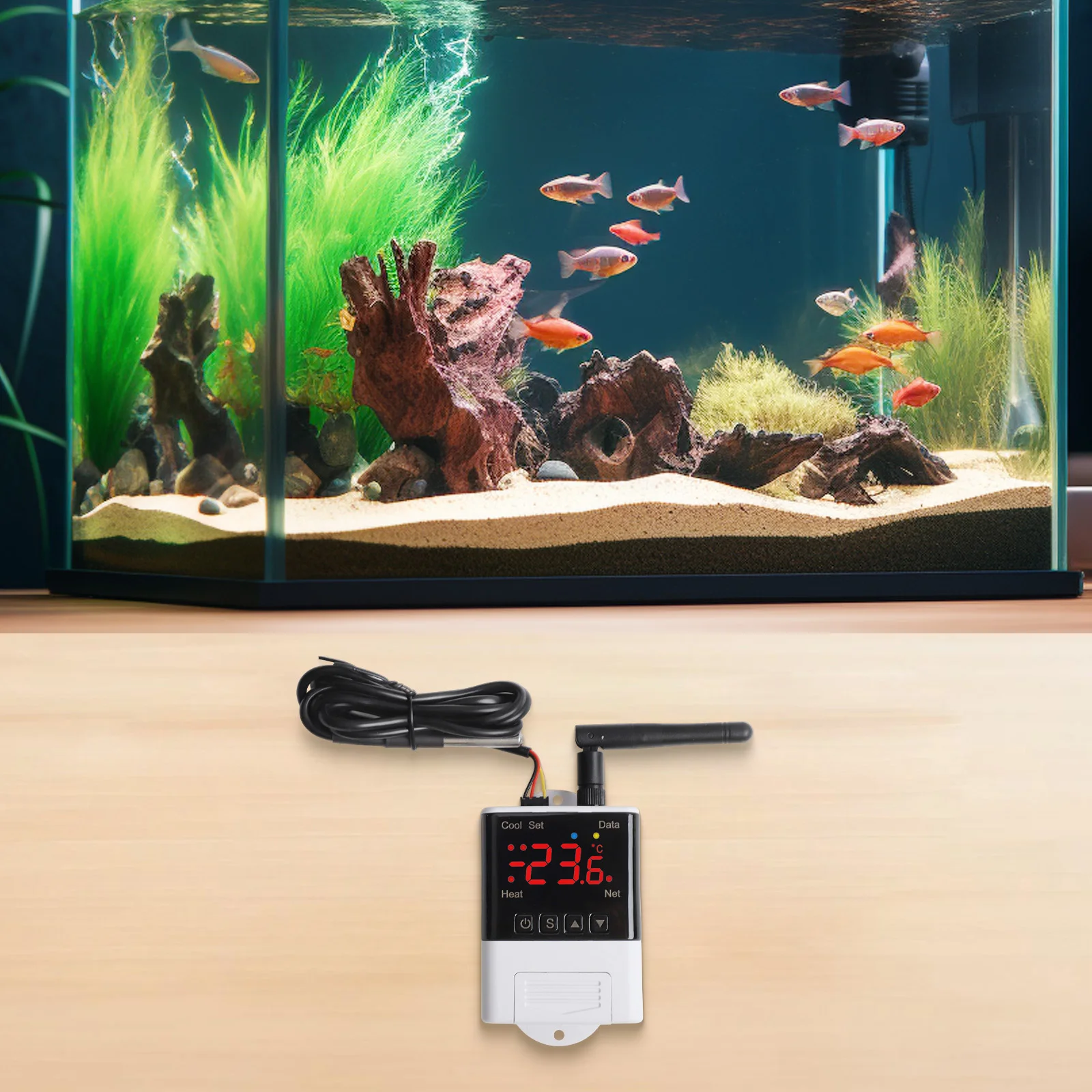 93*54*36mm Remote Control Thermostat Remote Control Temperature Regulator Multi-functional Tool Precise Temperature Measurement