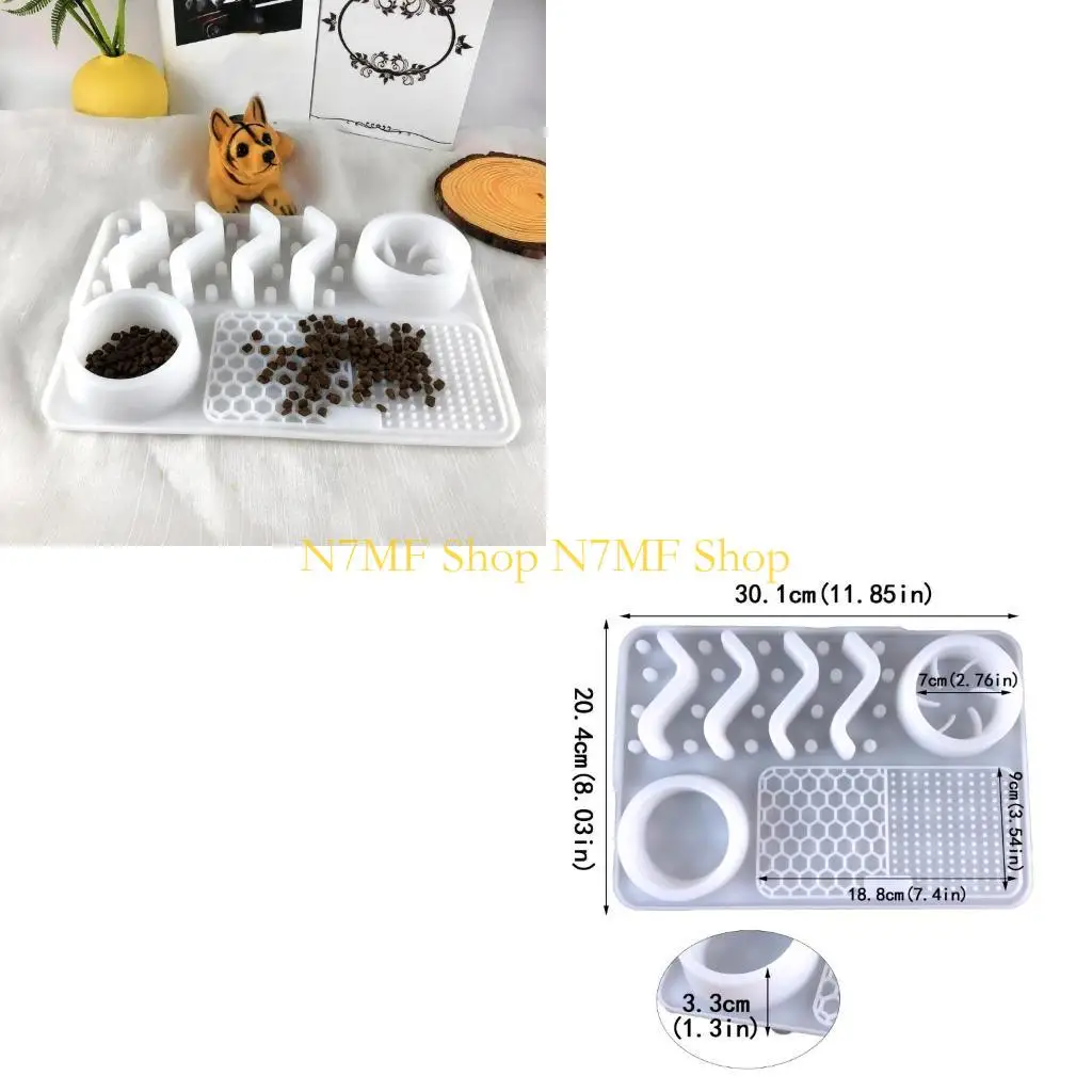 

N7MF Slow Feeding Mat for Dogs and Cats Anti-Slip Dog Lick Pad Anxiety Relief- Mat