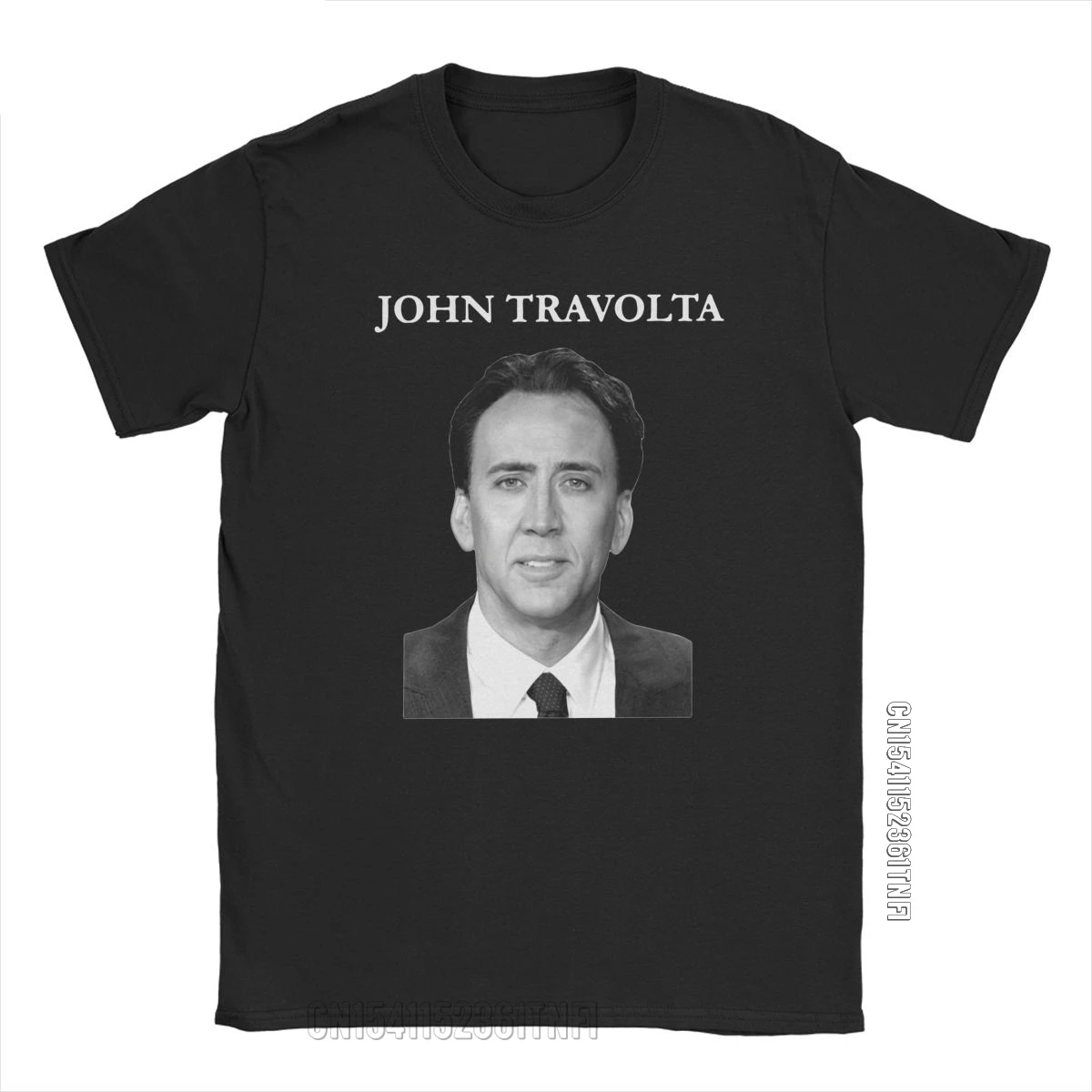 Men T-Shirt Nicolas Cage John Travolta Face Off Funny Cotton Tees Classic Short Sleeve T Shirt O Neck Tops Adult