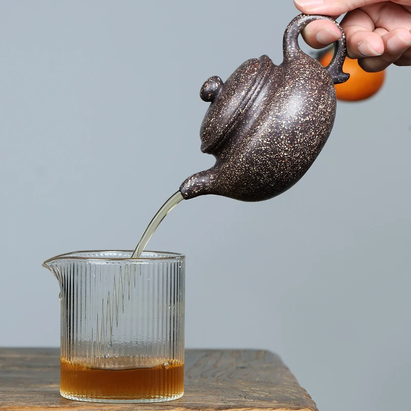 [Snow Iron Sand] Canghu Tianxia Symbiotic Mineral Snow Sand Yi Purple Clay Pot Pure Handmade Antique