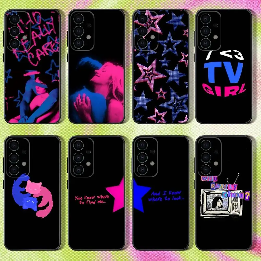 

T-TV Girl Band Phone Case For Samsung S25,S24,S21,S22,S23,S30,Ultra,S20,Plus,Fe,Lite,Note,10,9,5G Black Cover